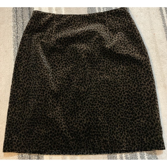 Bad Action Design Dresses & Skirts - Vintage B.A.D  Velvet Leopard Print Mini Skirt Made in USA Y2K Animal‎ Print M